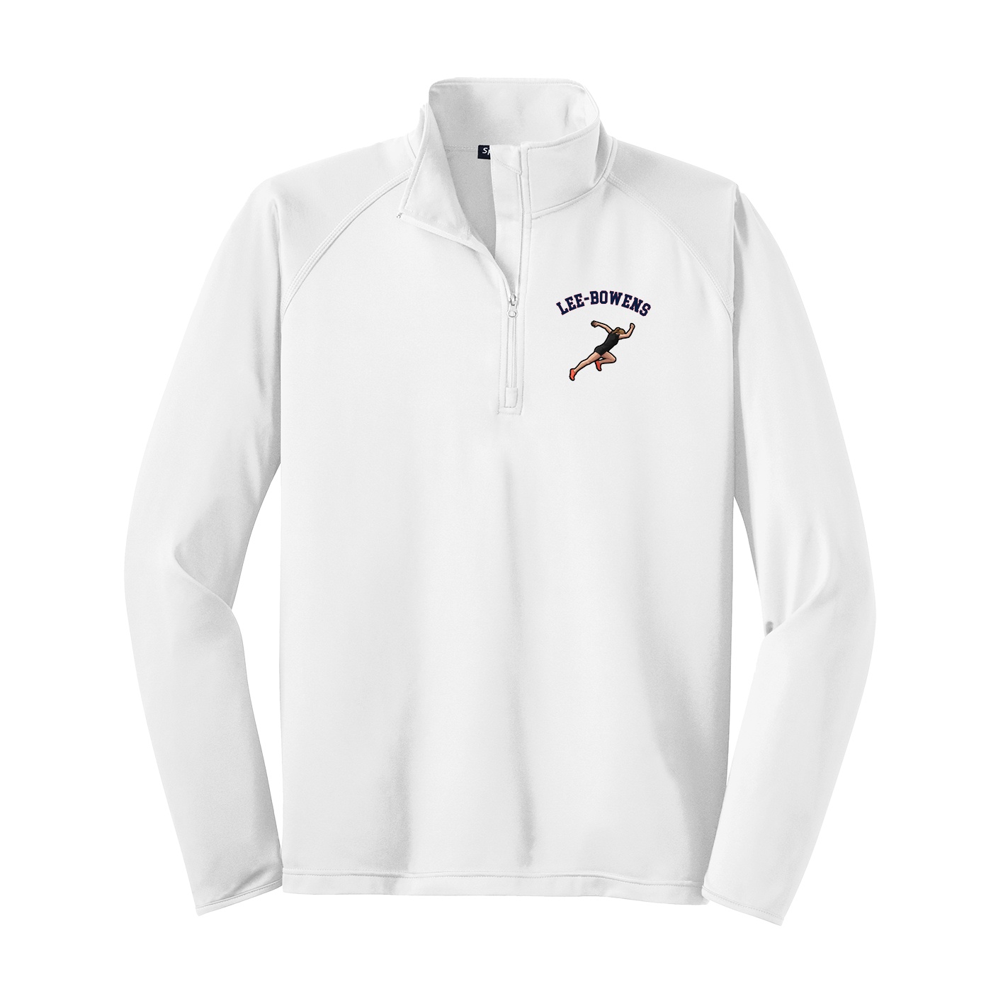 Q-Zip Pullover — Shirsey Arch in White