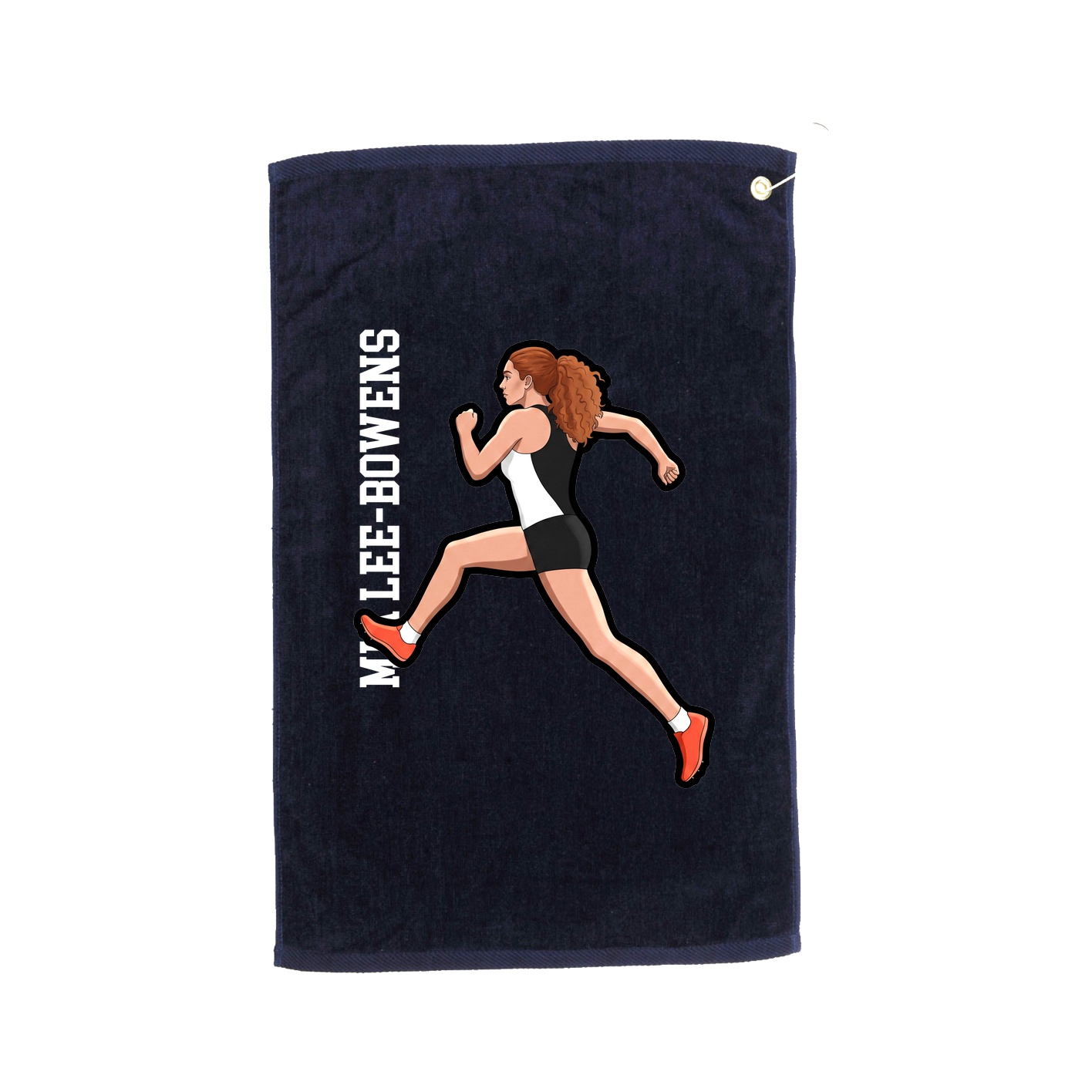 Golf Towel — Name Vertical in Navy