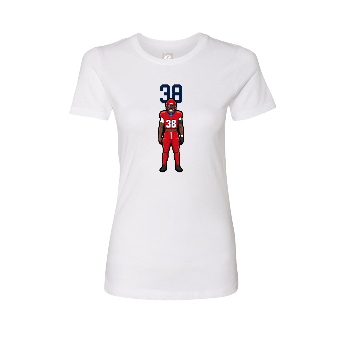 Fitted Women's Tee — Number Top in White