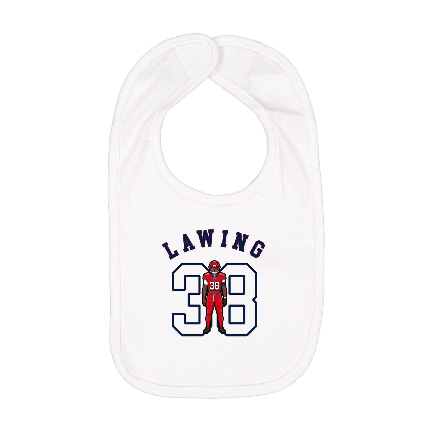 Infant Bib — Shirsey Arch in White