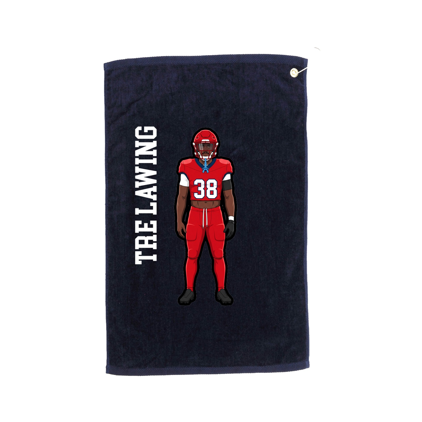 Golf Towel — Name Vertical in Navy