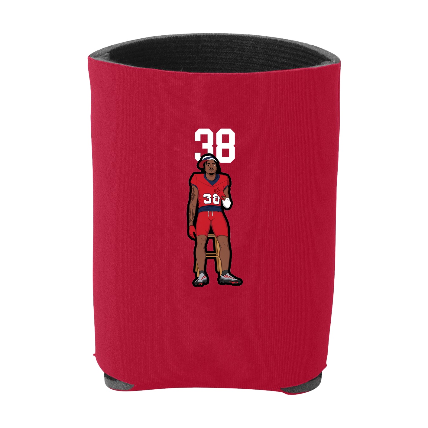 Can Holder — Number Top in Red