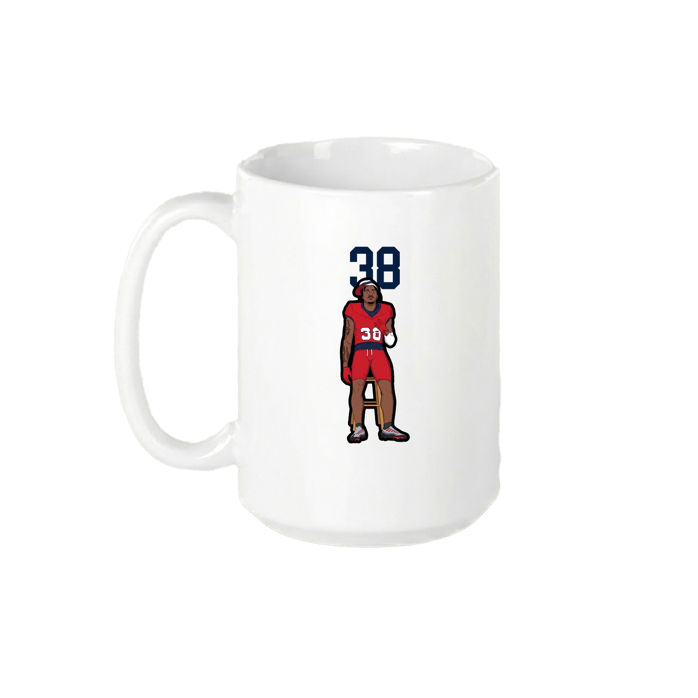 15oz Coffee Mug — Number Top in White