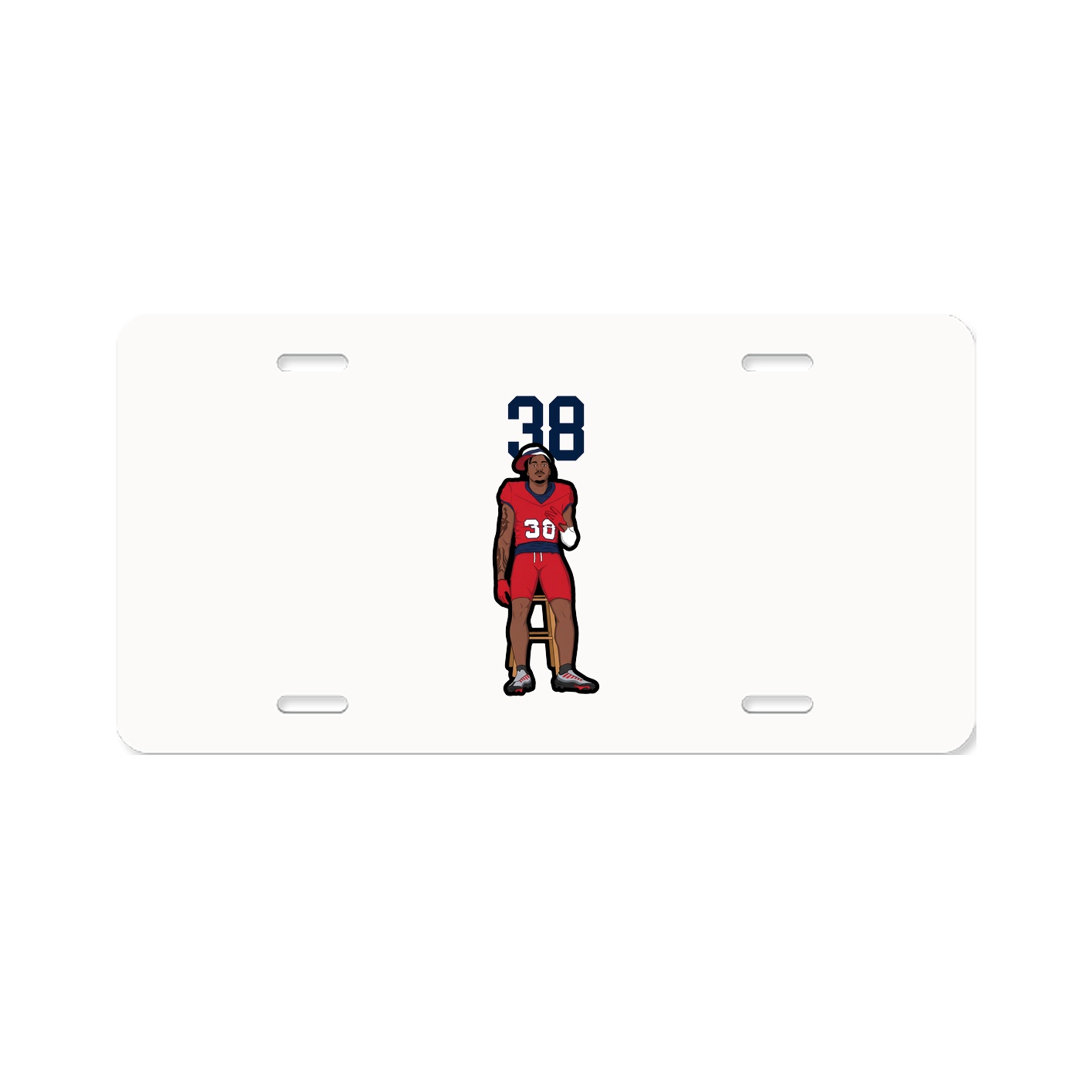 License Plate — Number Top in Classic