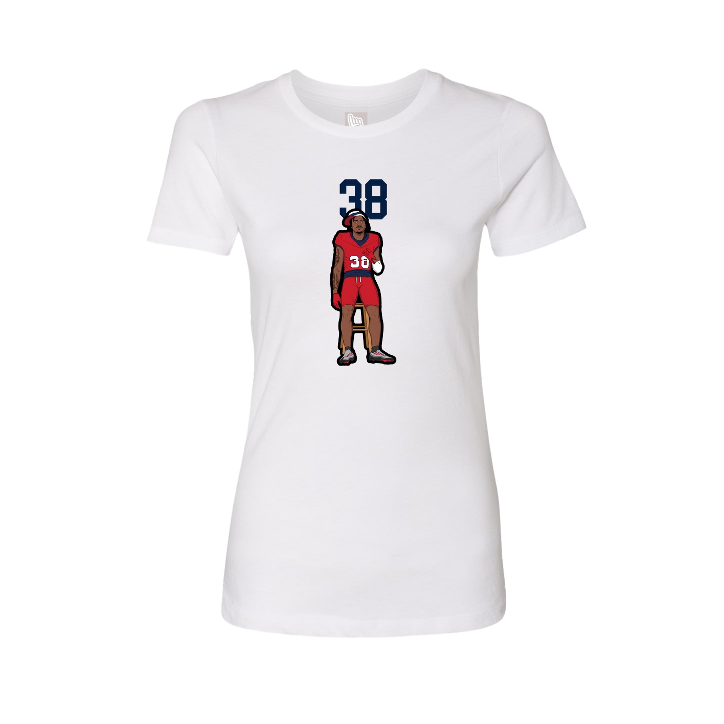 Womens Tee — Number Top in White