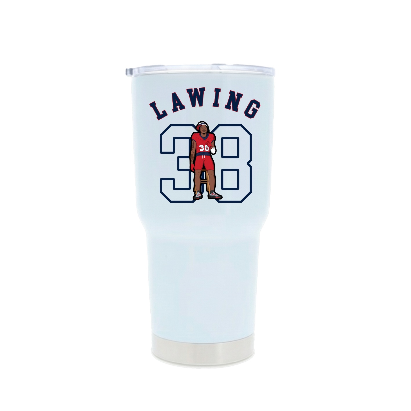 30oz Stainless Steel Tumbler — Shirsey Arch in White