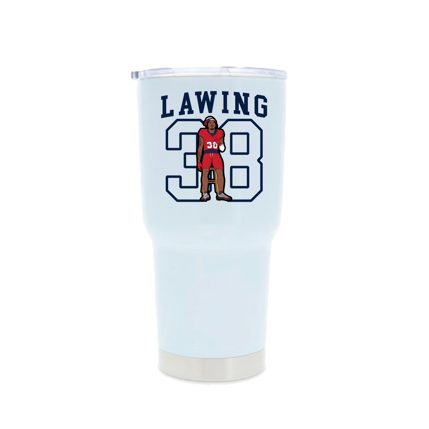 30oz Stainless Steel Tumbler — Shirsey in White
