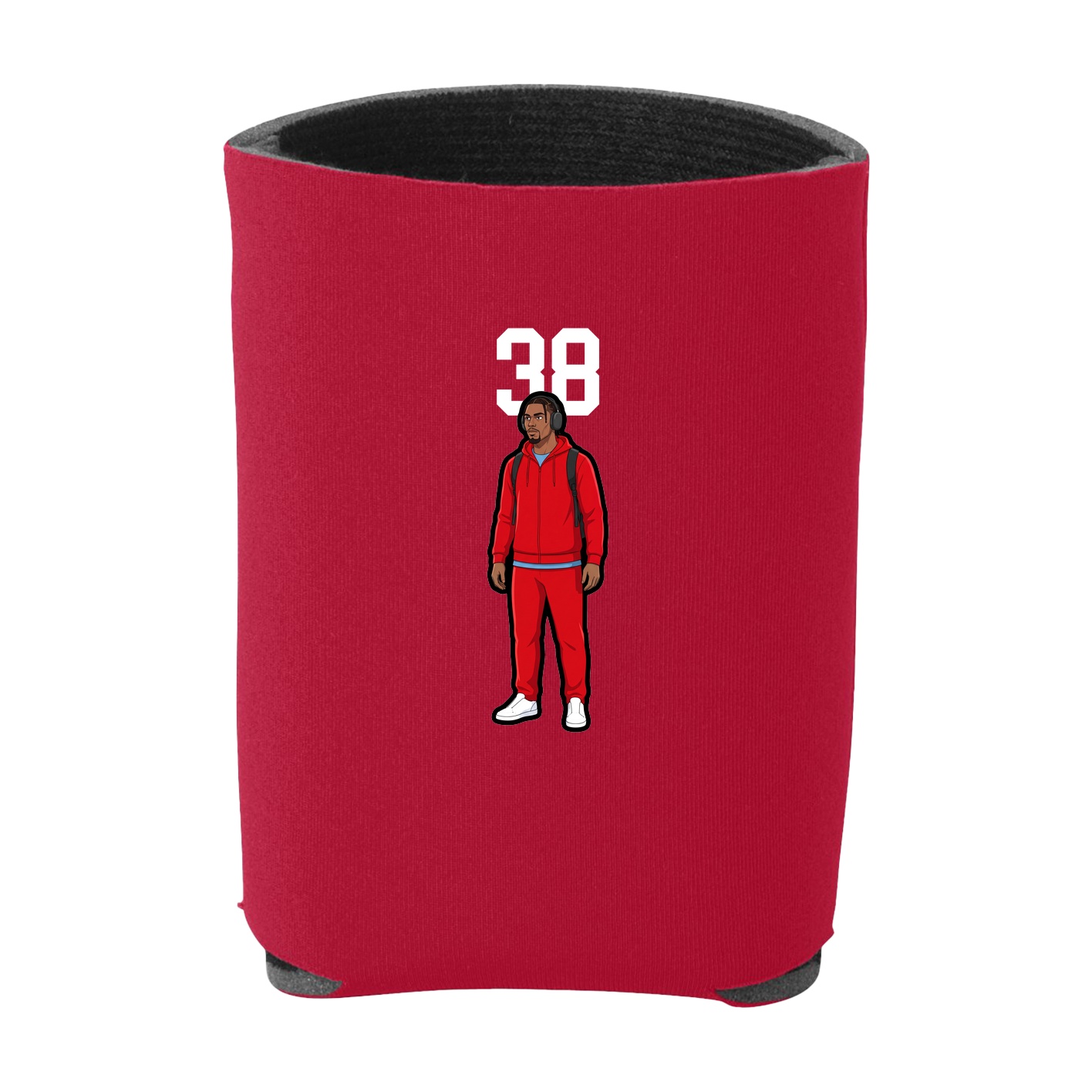 Can Holder — Number Top in Red