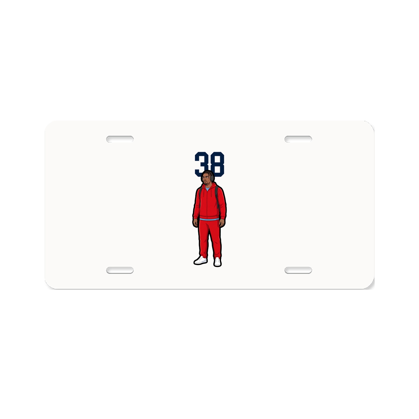 License Plate — Number Top in Classic