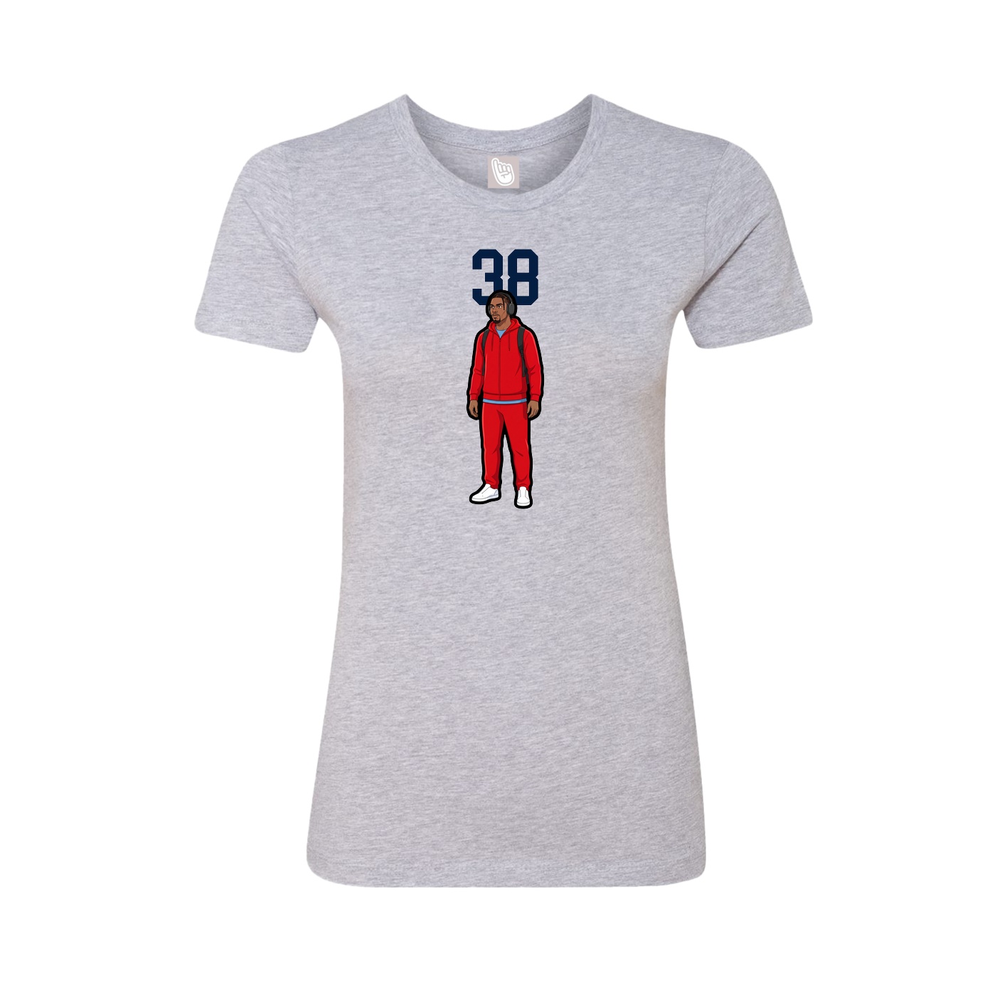 Womens Tee — Number Top in Grey