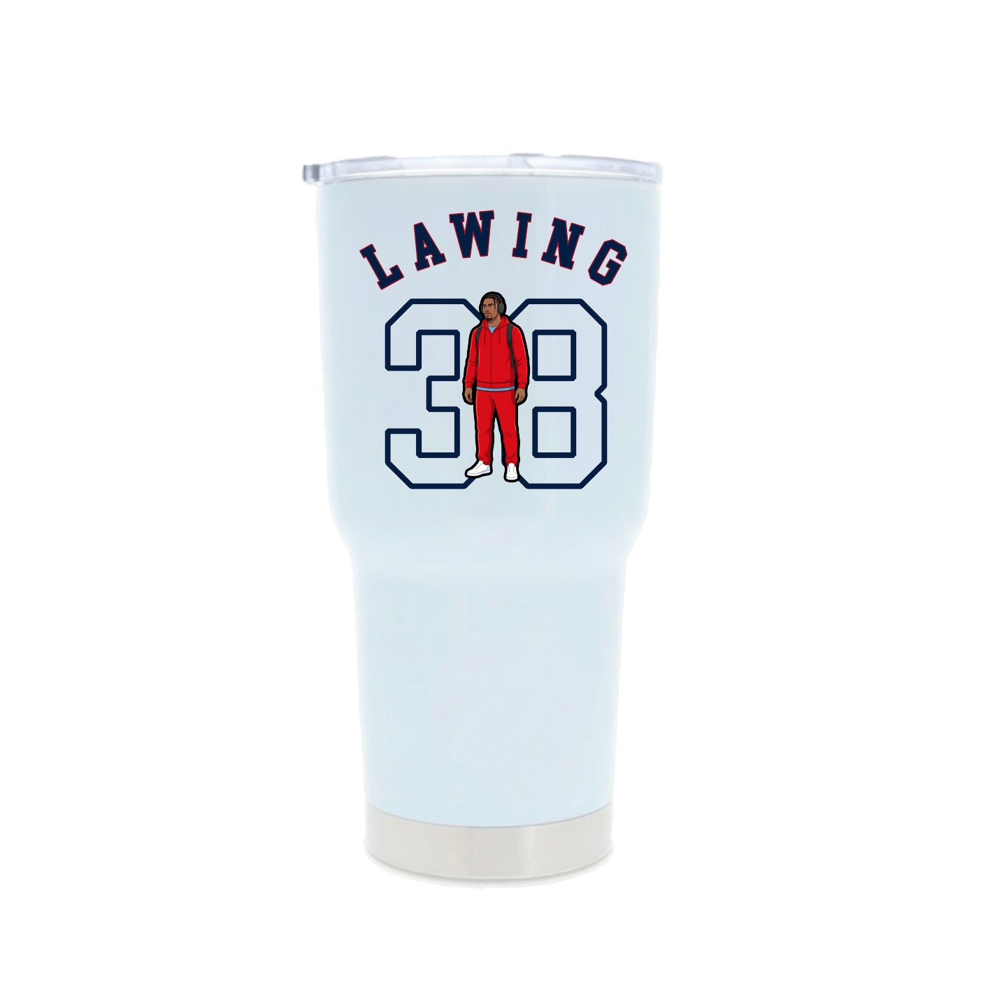 30oz Stainless Steel Tumbler — Shirsey Arch in White