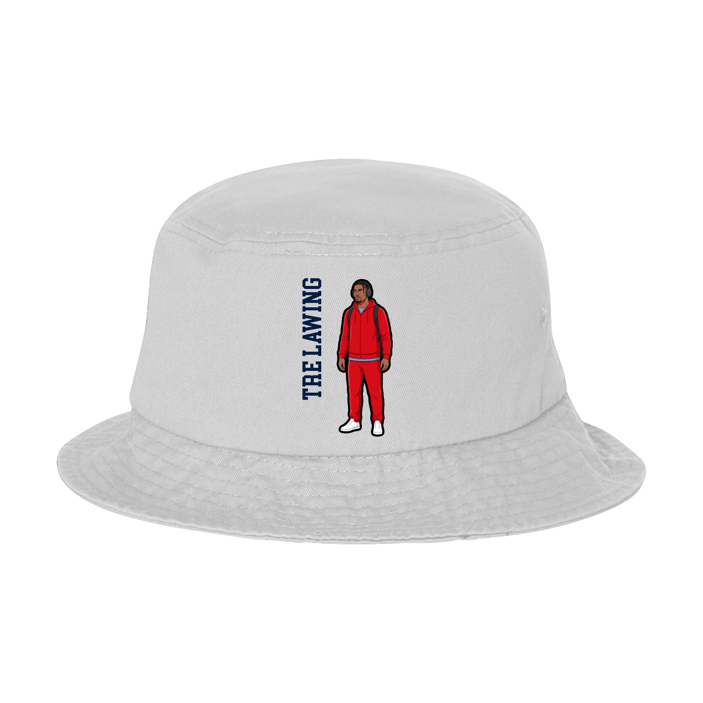 Bucket Cap — Name Vertical in White