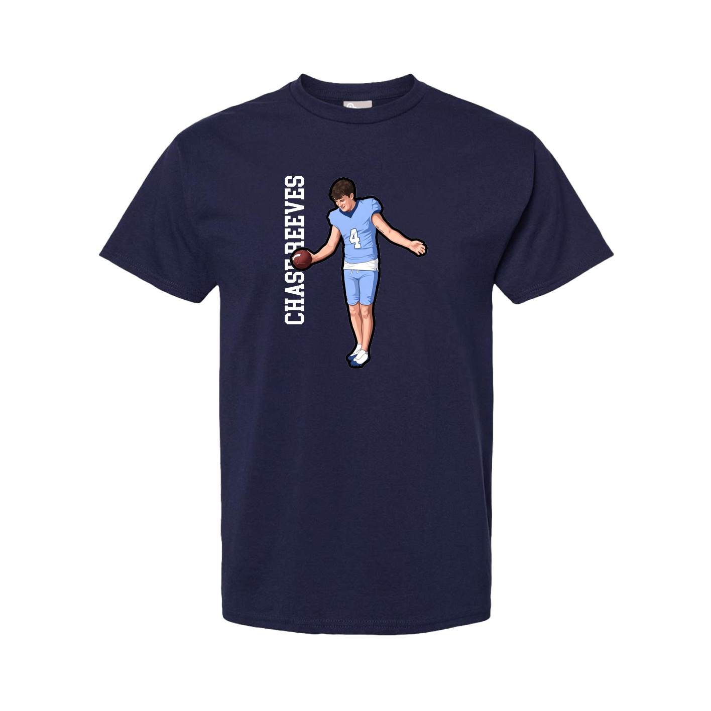 Tee — Name Vertical in Navy