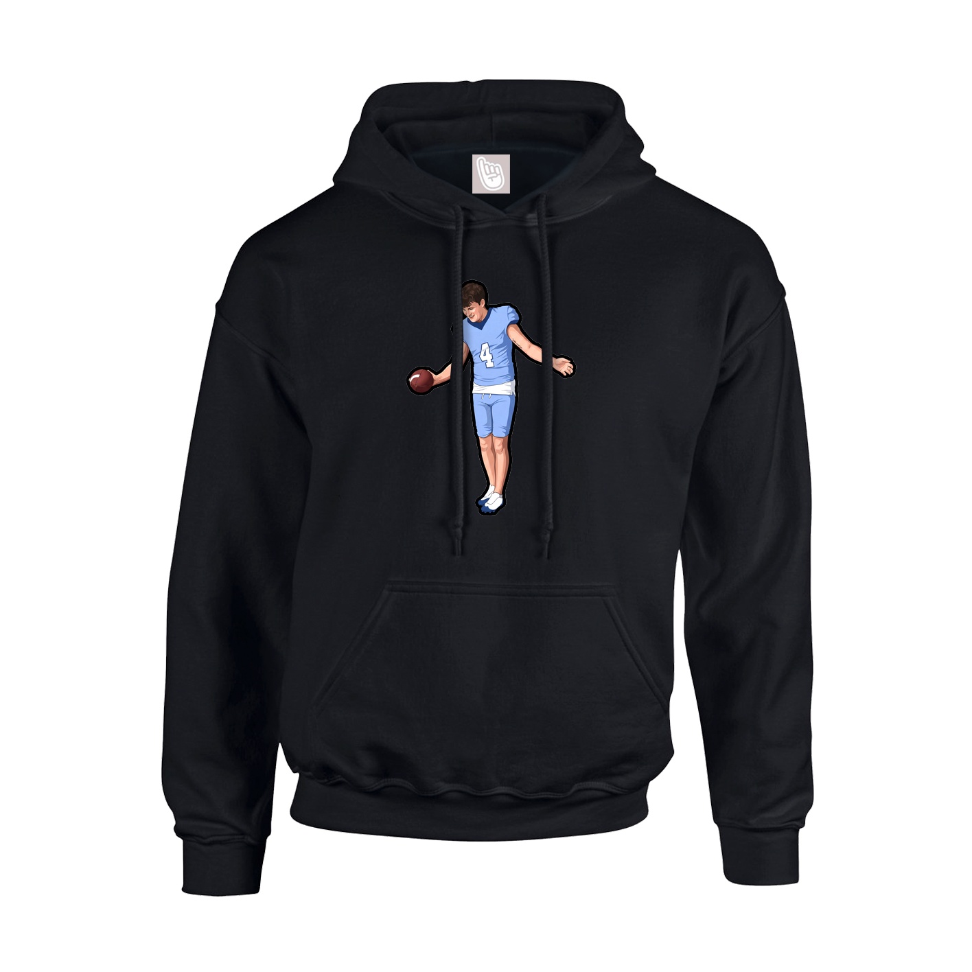 Youth Hoodie — Name Vertical in Black