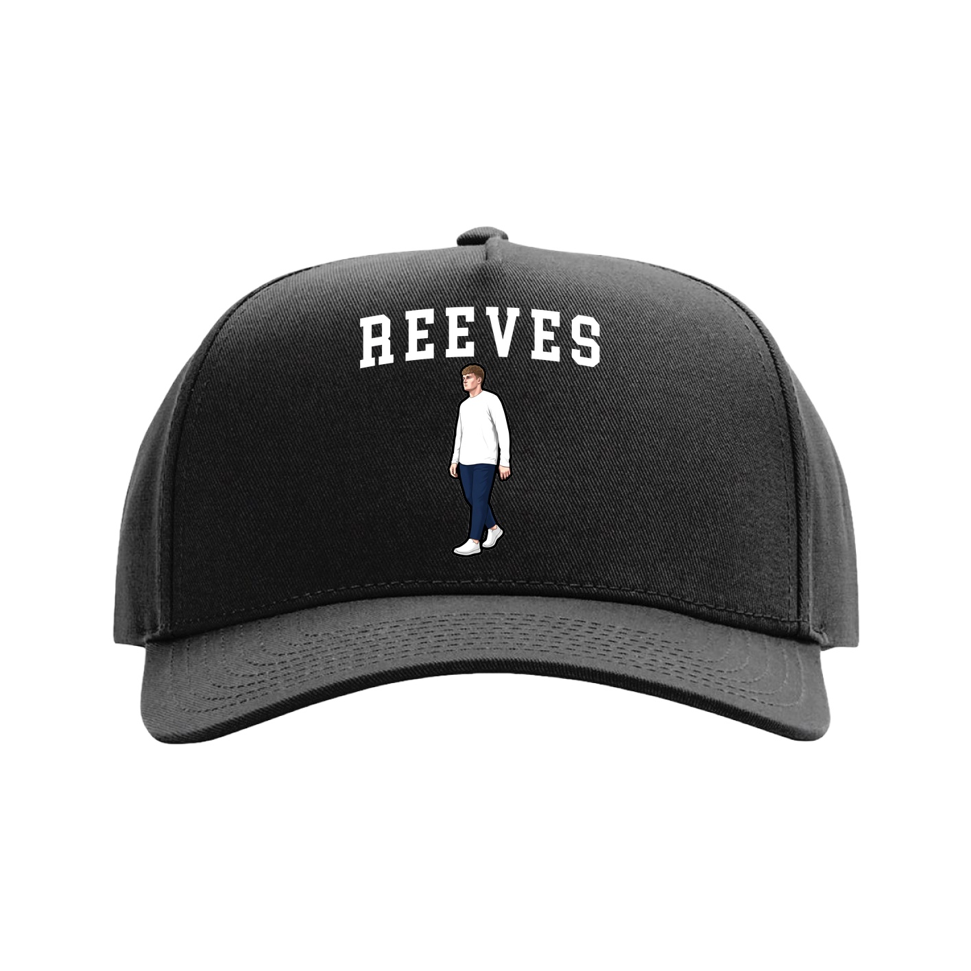 Full Fabric Five-Panel Champ Cap — Shirsey in Black