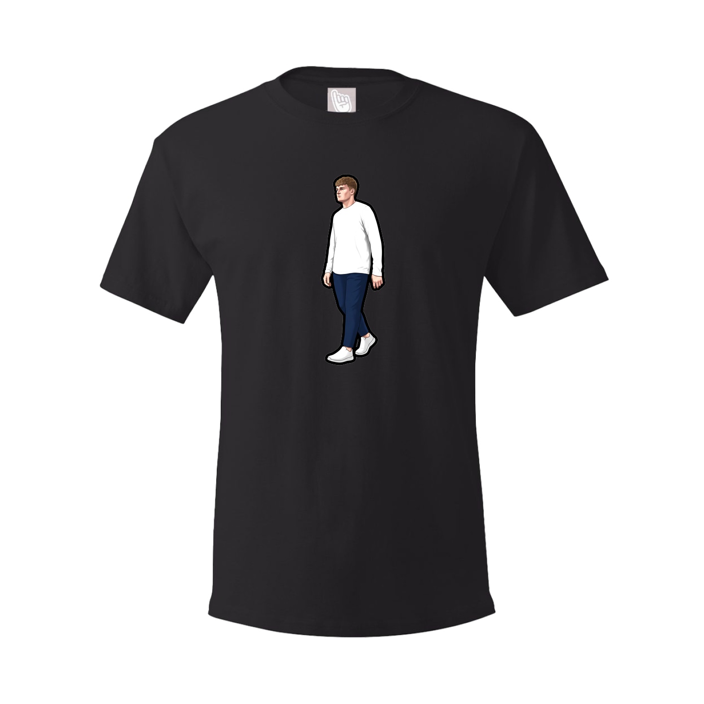 Tee — Name Vertical in Black