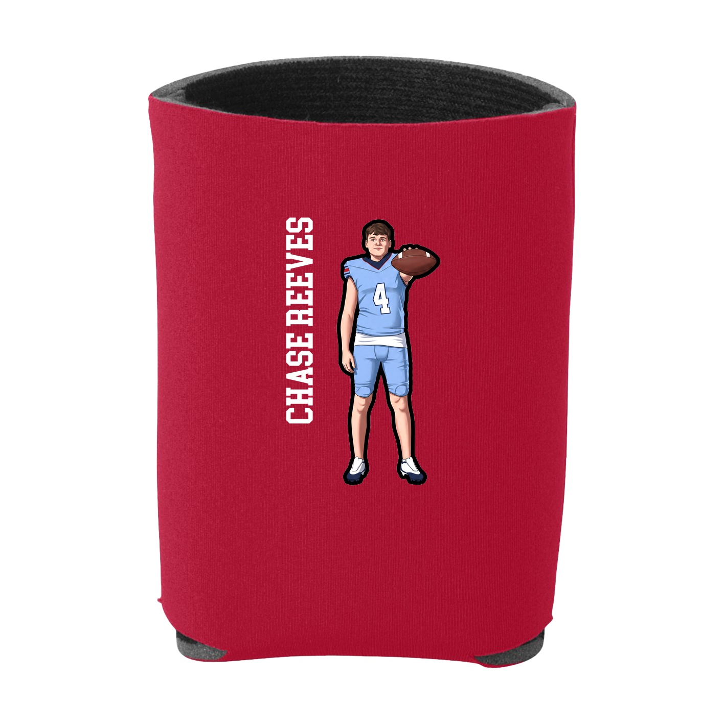 Can Holder — Name Vertical in Red