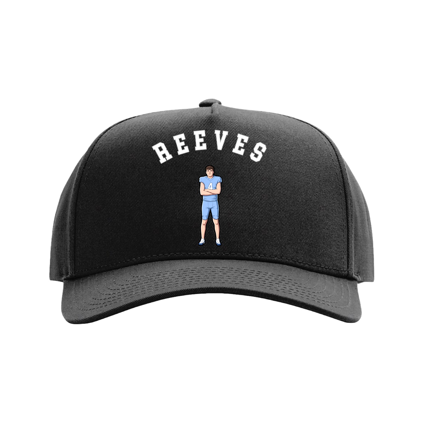 Full Fabric Five-Panel Champ Cap — Shirsey Arch in Black