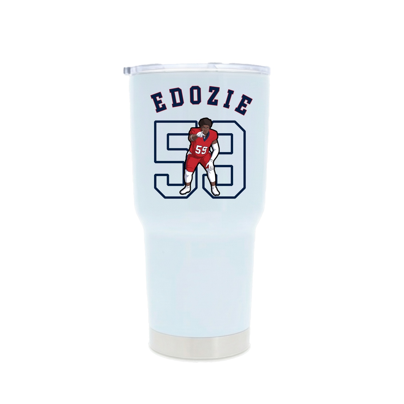 30oz Stainless Steel Tumbler — Shirsey Arch in White