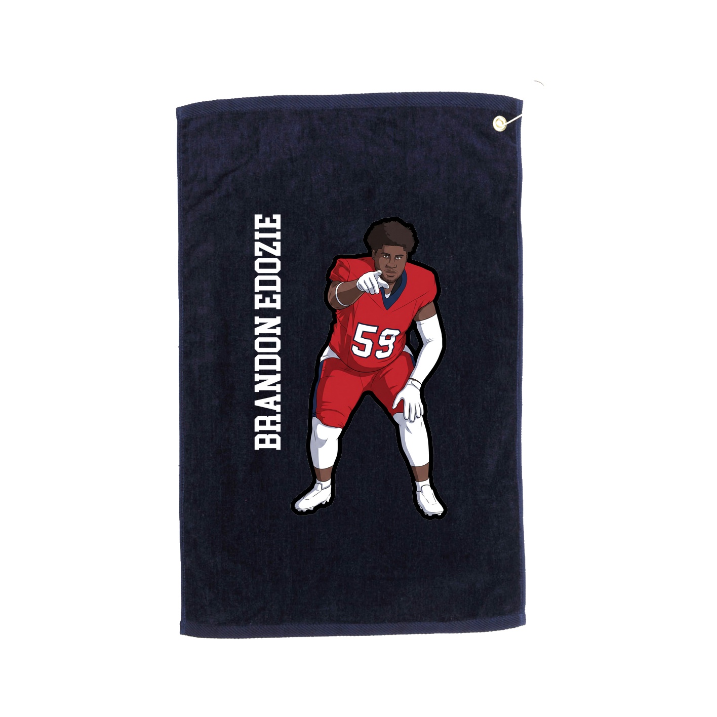 Golf Towel — Name Vertical in Navy