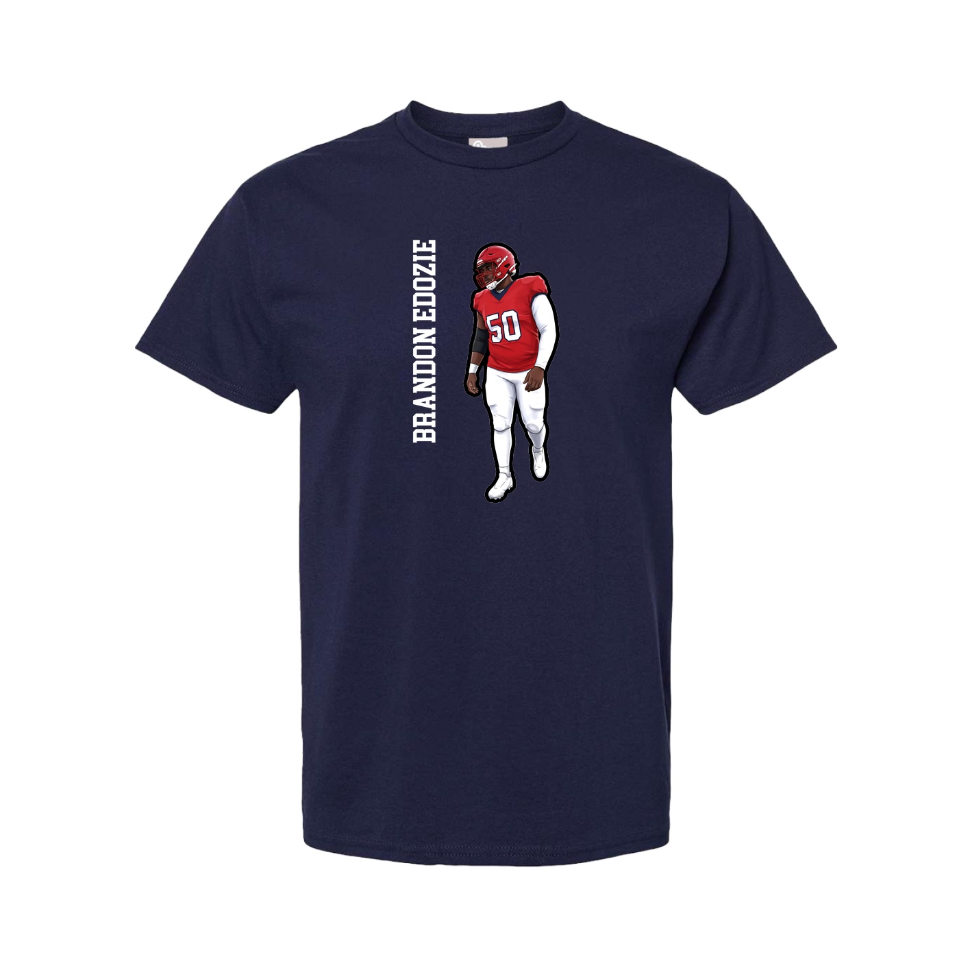 Tee — Name Vertical in Navy