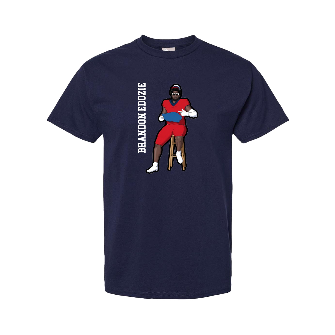 Youth Tee — Name Vertical in Navy