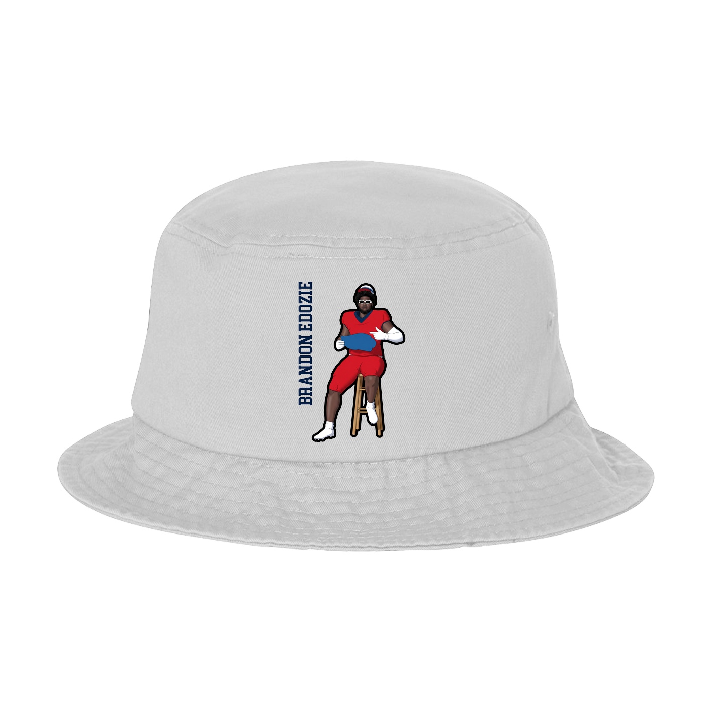 Bucket Cap — Name Vertical in White