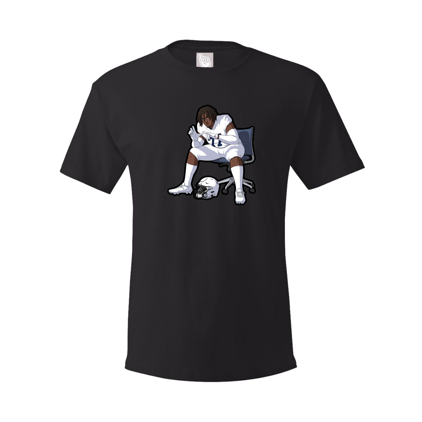 Youth Tee — Name Vertical in Black