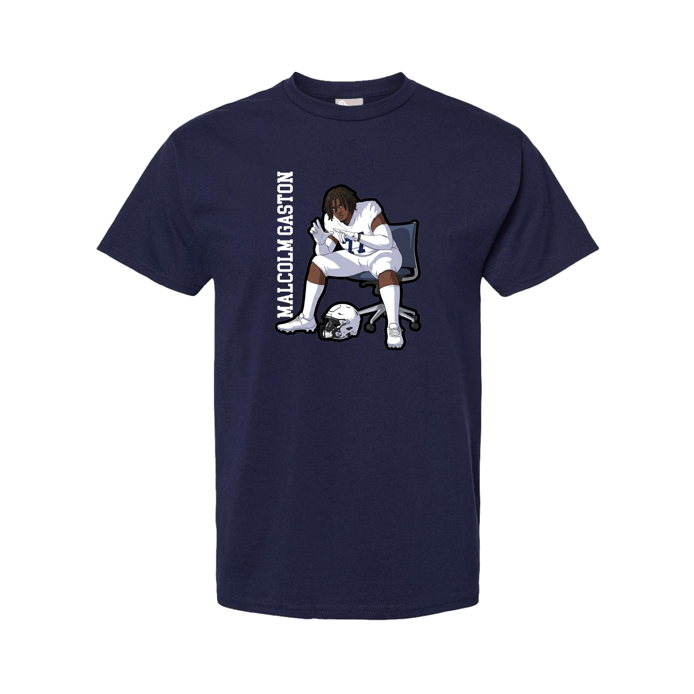 Youth Tee — Name Vertical in Navy