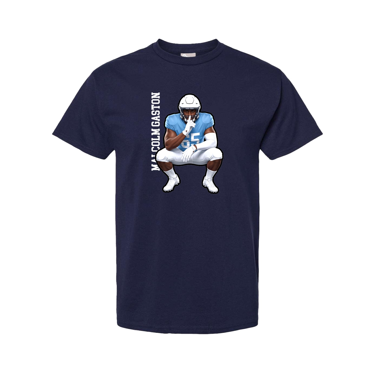 Tee — Name Vertical in Navy