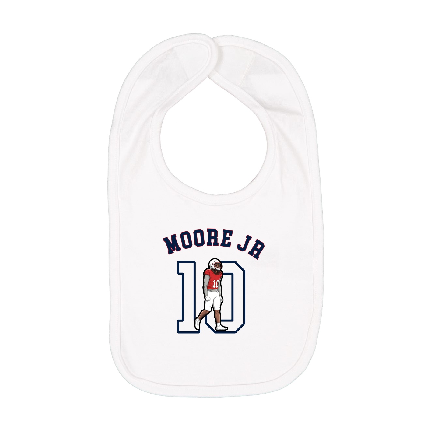 Infant Bib — Shirsey Arch in White