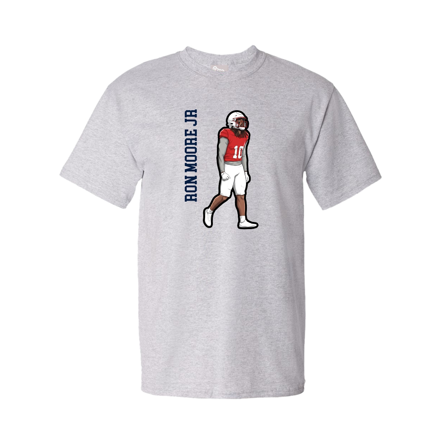 Tee — Name Vertical in Grey