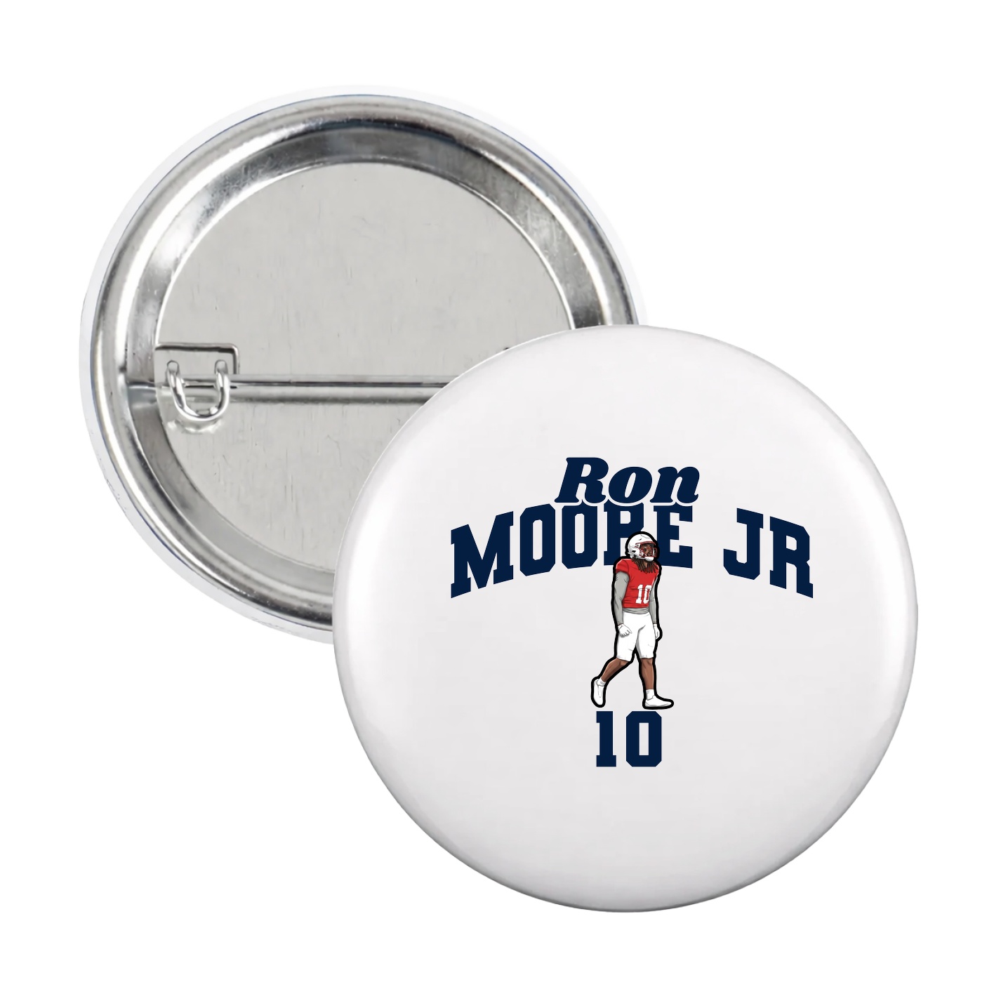 Game Day Button — Signature Arch in White