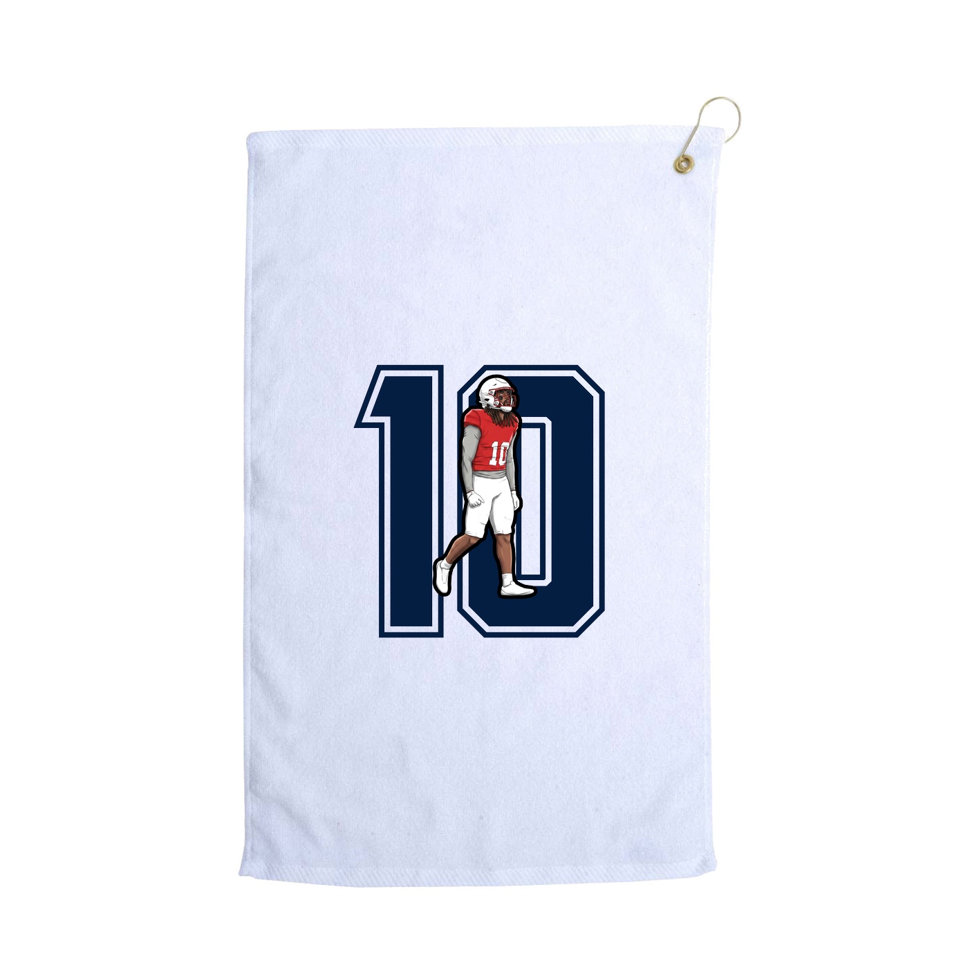 Golf Towel — Number in White