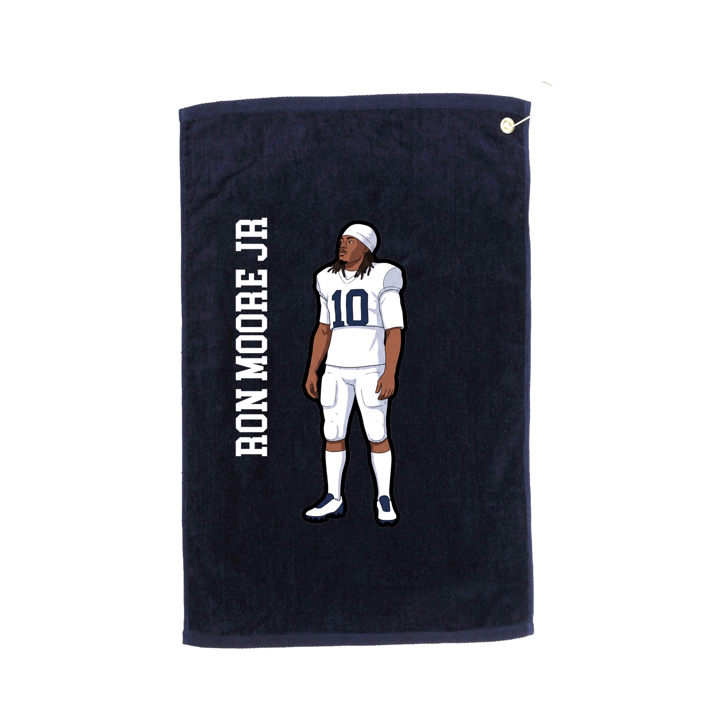 Golf Towel — Name Vertical in Navy