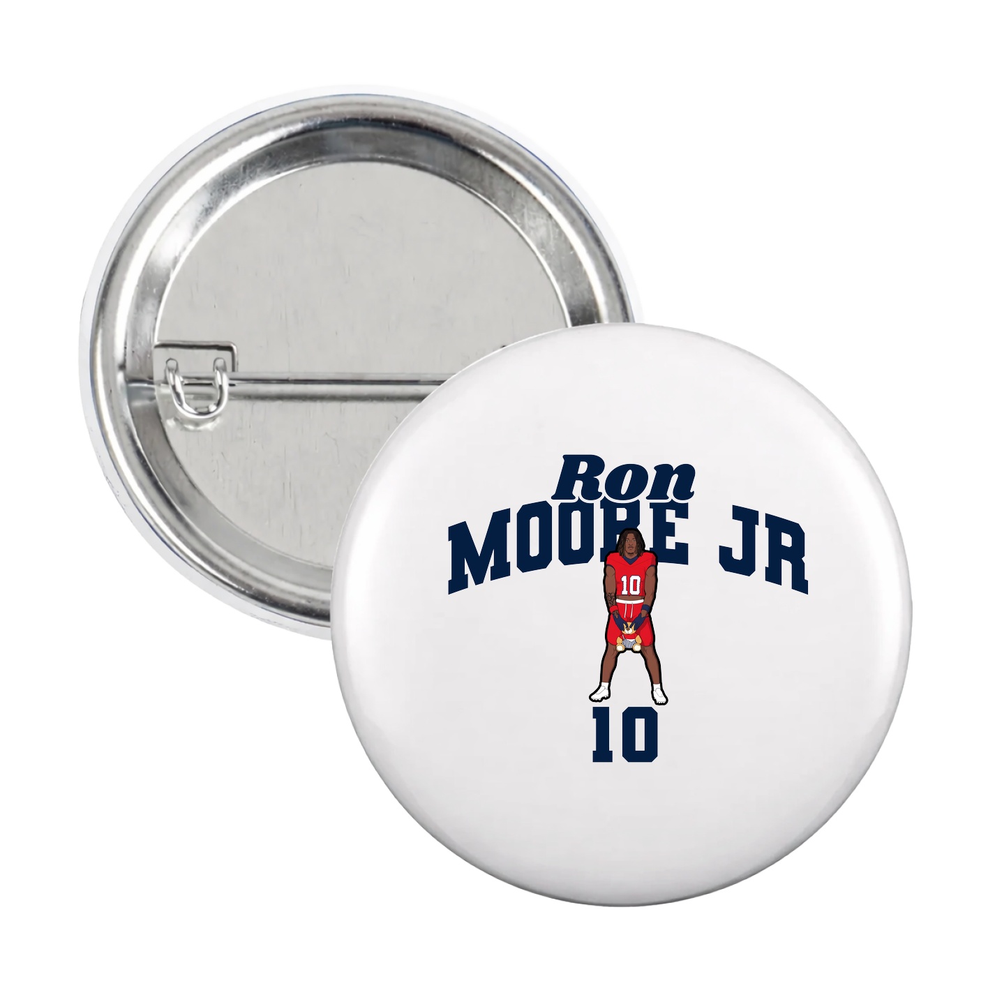 Game Day Button — Signature Arch in White