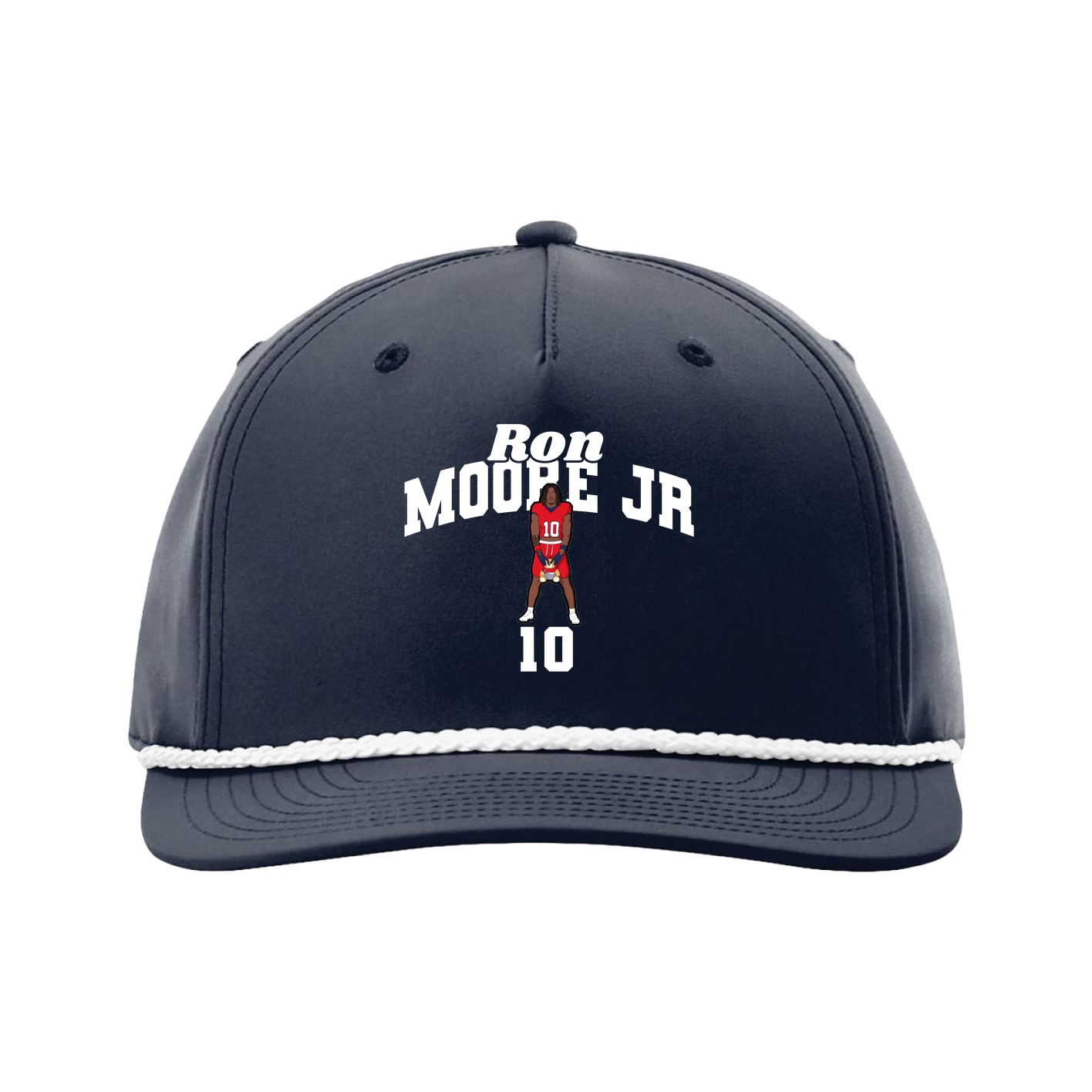 Five-Panel Classic Rope Cap — Signature Arch in Navy