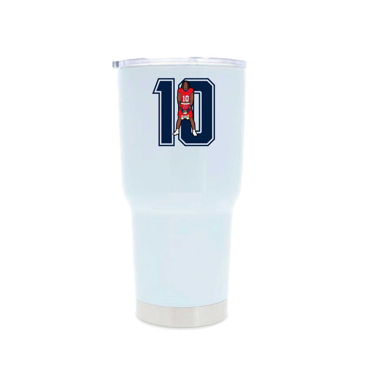 30oz Stainless Steel Tumbler — Number in White