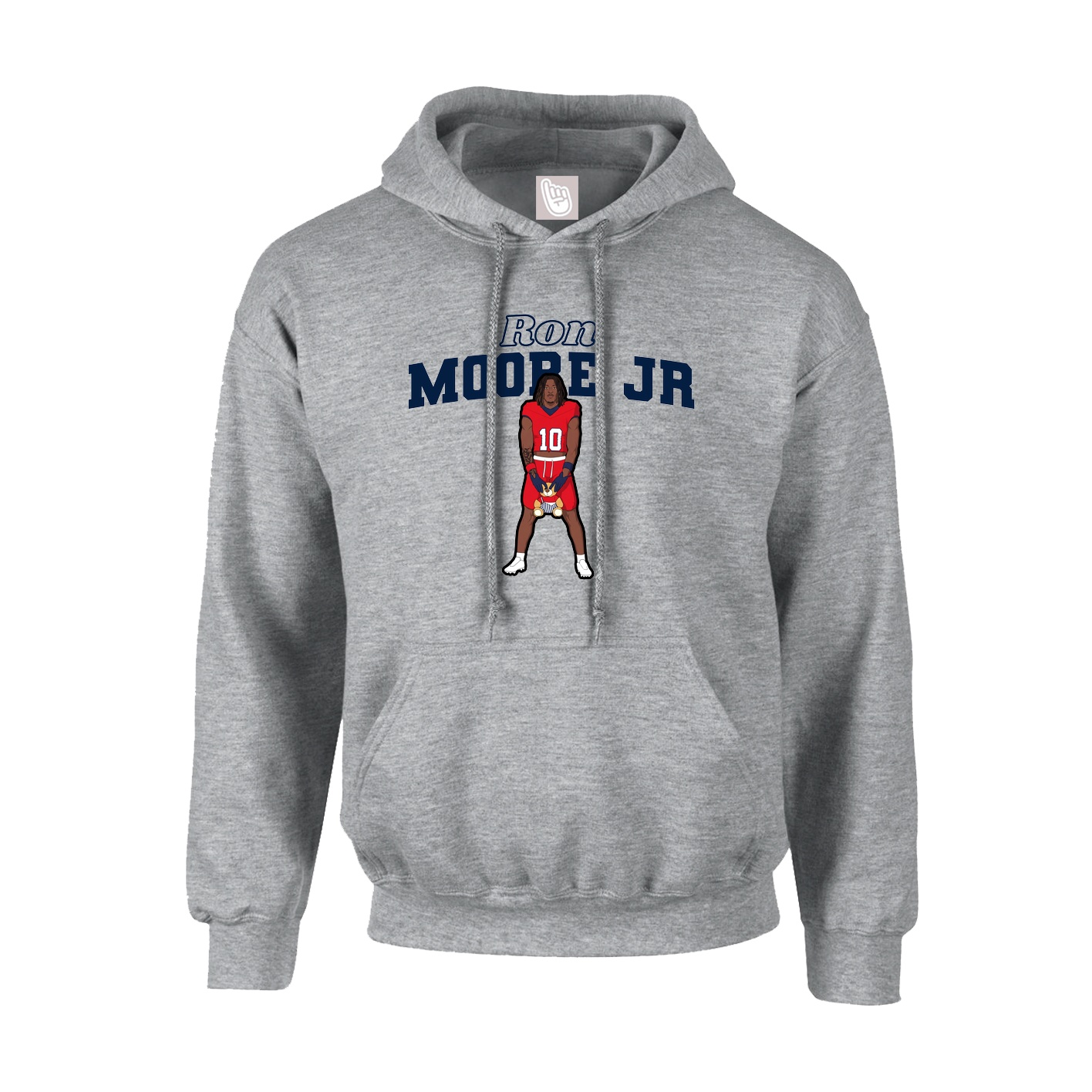Youth Hoodie — Name Arch in Grey