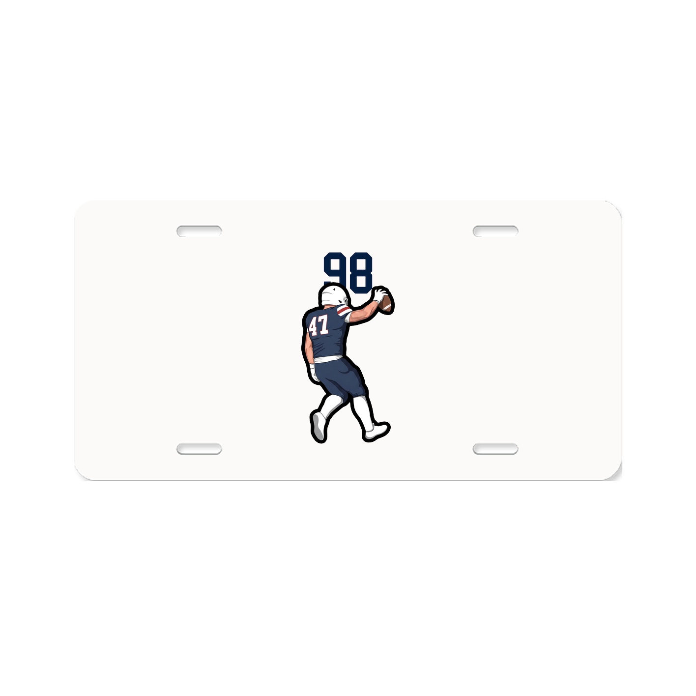 License Plate — Number Top in Classic