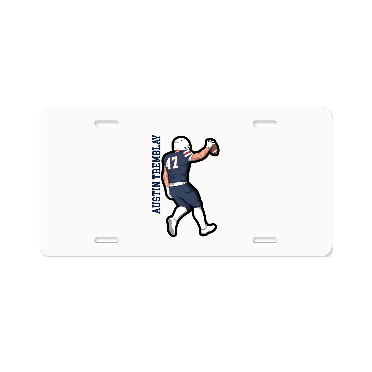 License Plate — Name Vertical in Classic