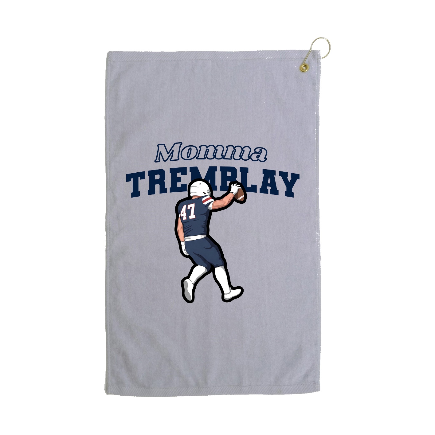 Golf Towel — Mothers Day Block in Grey