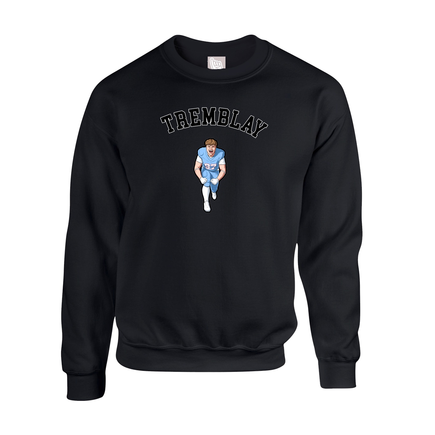 Fleece Crew — Shirsey Arch in Black