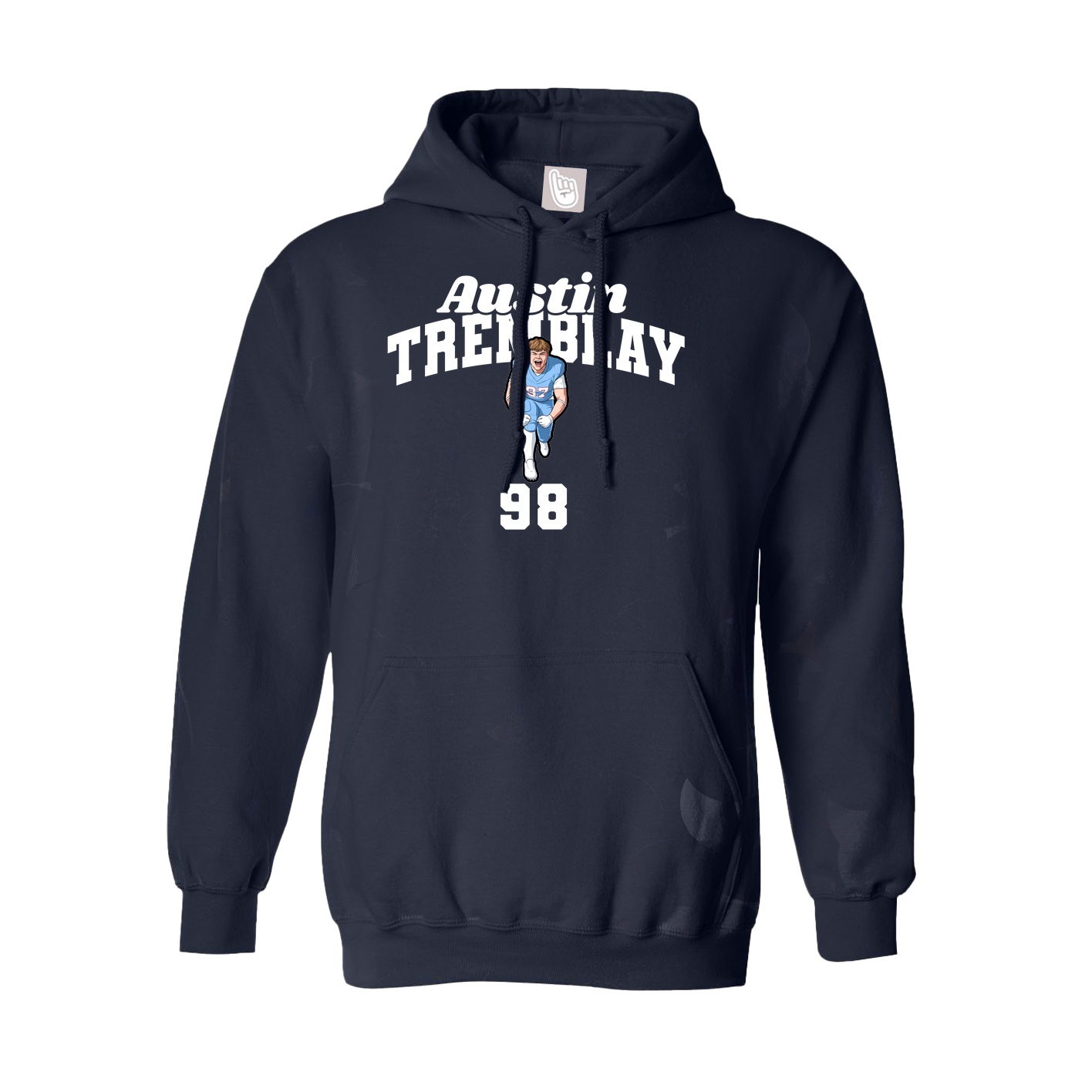 Youth Hoodie — Signature Arch in Navy