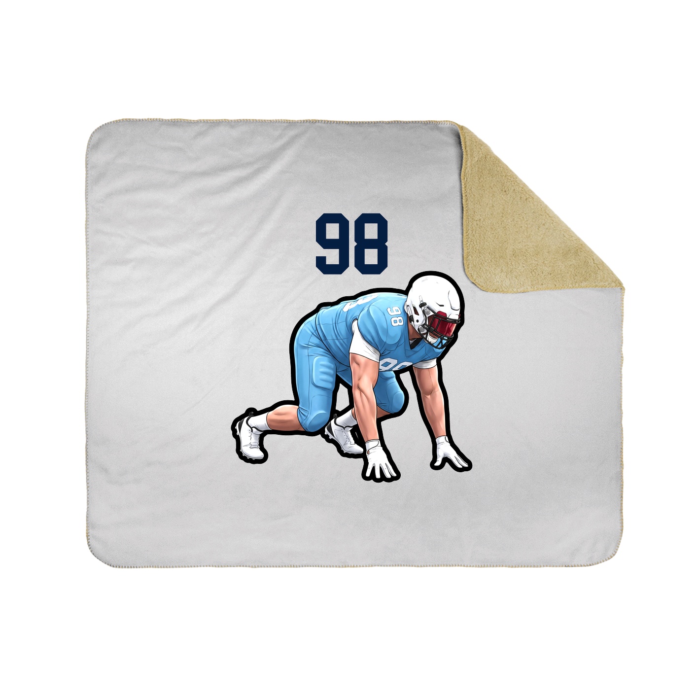 Throw Blanket — Number Top in White