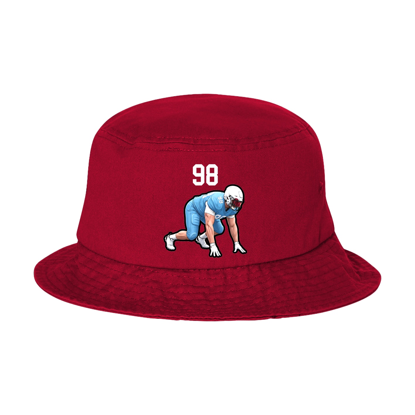 Bucket Cap — Number Top in Red