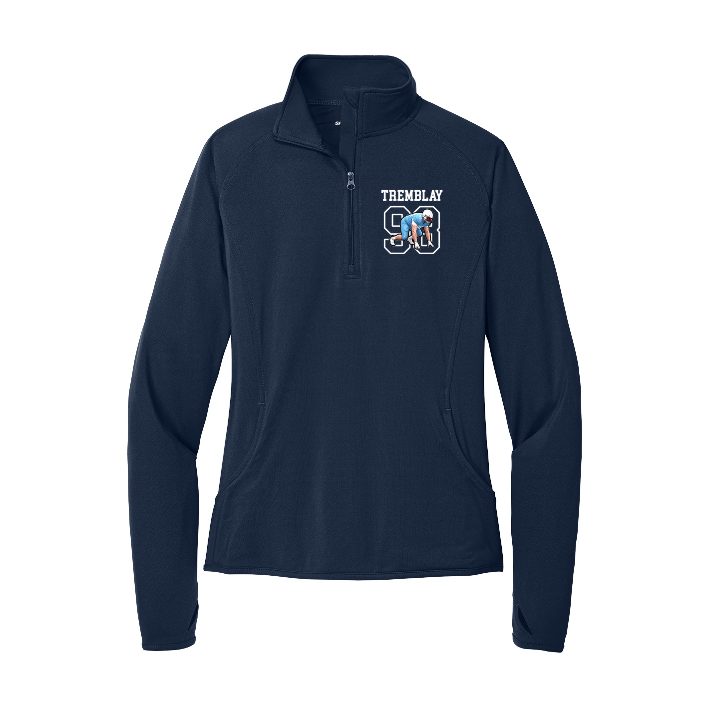 Women's Q-Zip Pullover — Shirsey in Navy