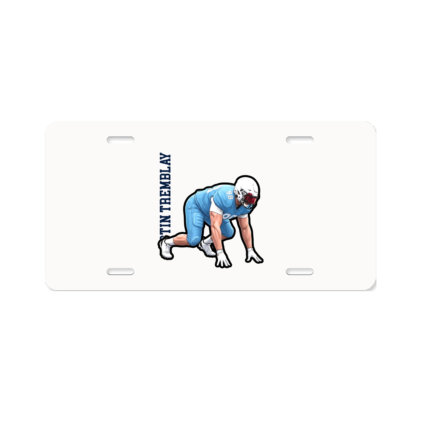 License Plate — Name Vertical in Classic