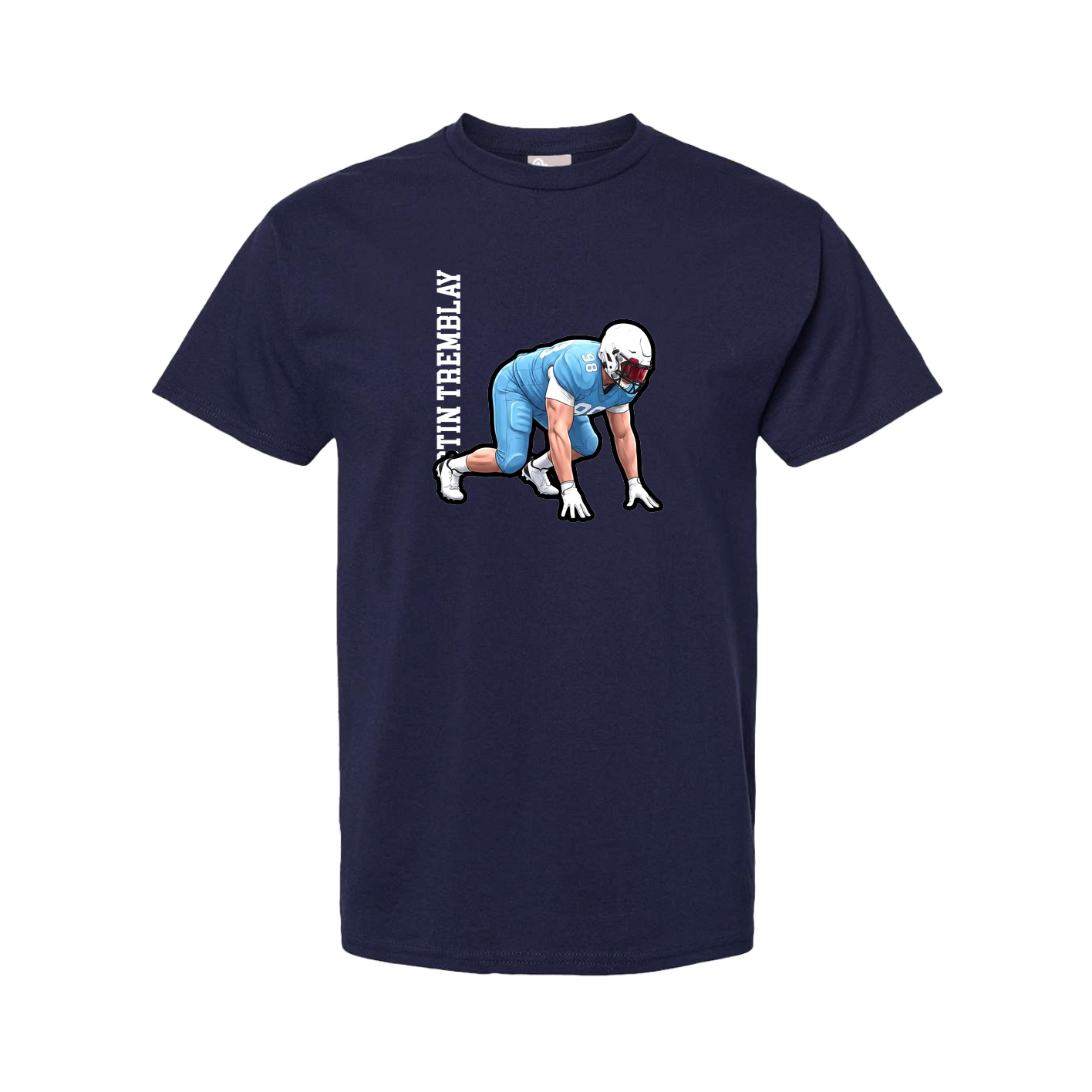 Tee — Name Vertical in Navy
