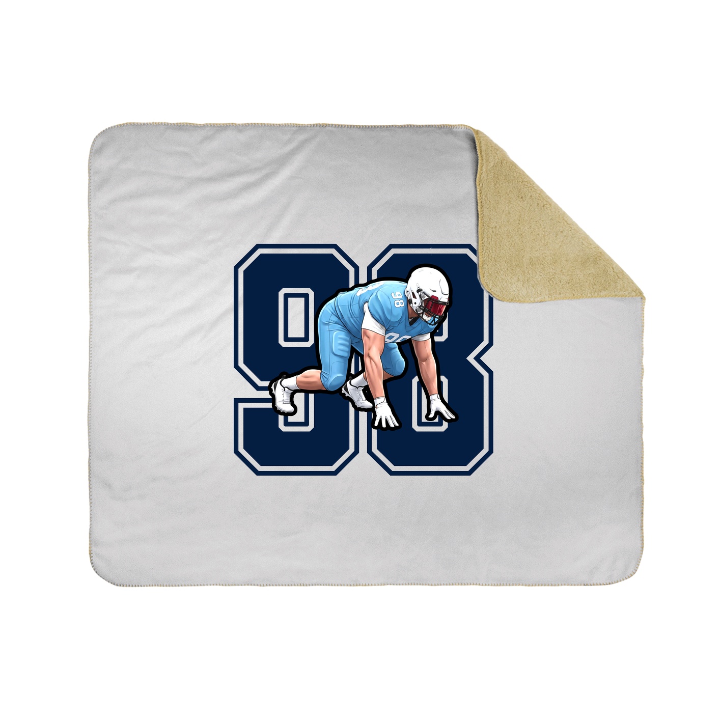 Throw Blanket — Number in White